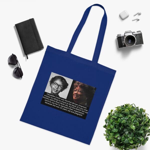 Cotton Canvas Tote Bag "Defy with Dignity – Carry Claudette Colvin’s Courage - Image 15