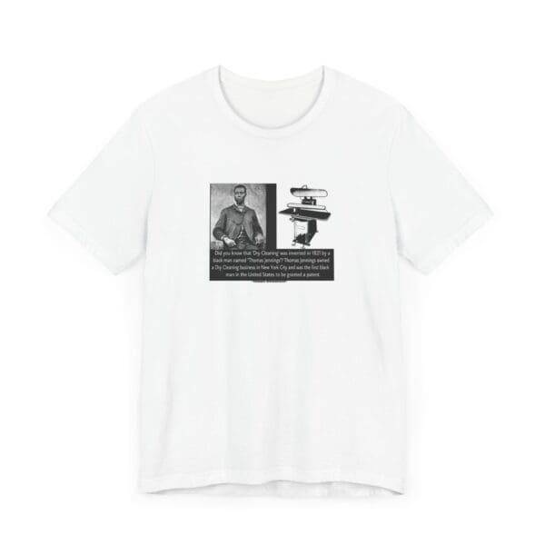 Unisex Jersey Short Sleeve Tee "Thomas L. Jennings: First Black Patent Holder, Forever a Trailblazer" - Image 3