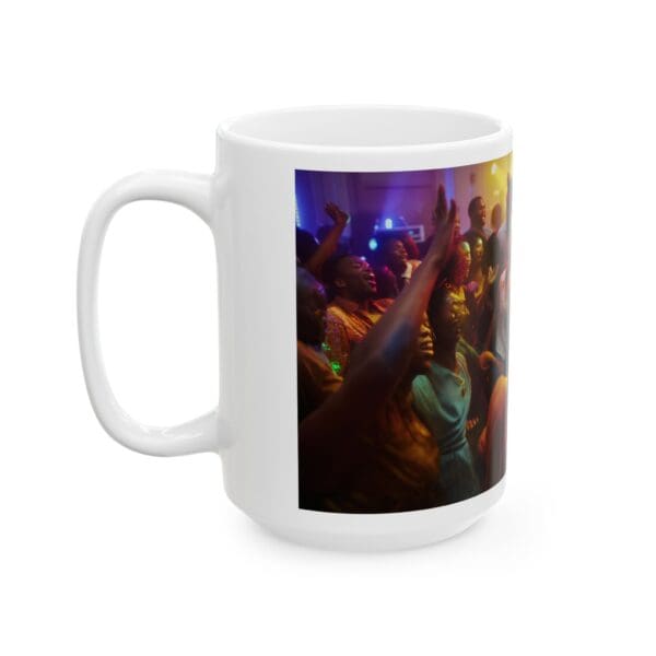 Ceramic Mug, (11oz, 15oz) "The Spirit of Togetherness, The Rhythm of History" - Image 7