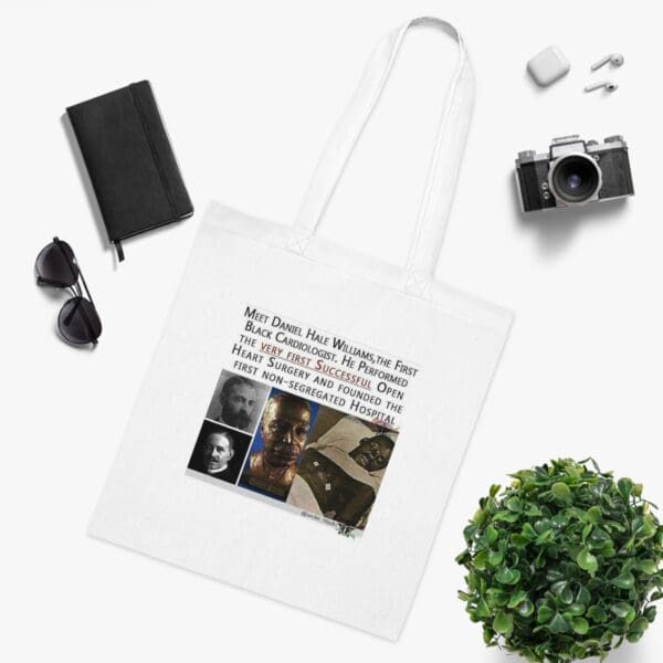 Cotton Canvas Tote Bag Heart of a Pioneer—Carry the Legacy of Daniel Hale Williams” - Image 3