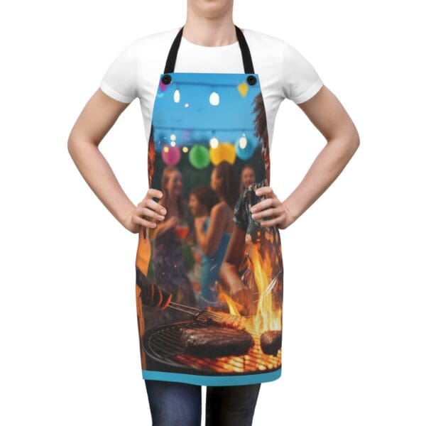 Apron (AOP) "Where the Beat Drops and the Grill Pops." - Image 3