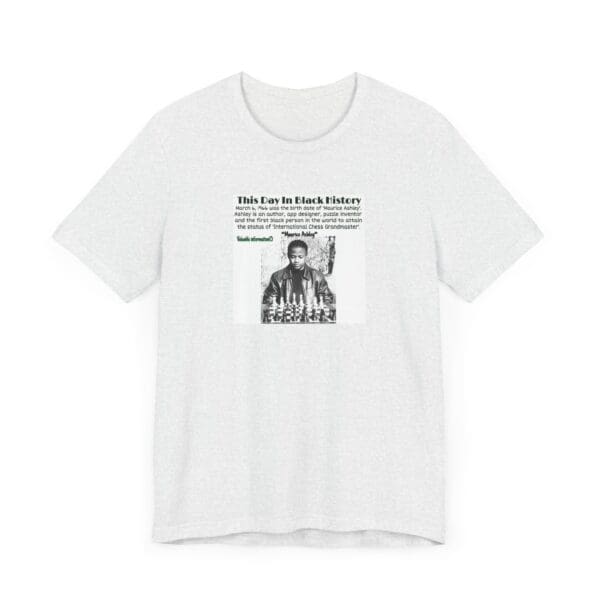Unisex Jersey Short Sleeve Tee "Honoring Maurice Ashley—Where Genius Meets the Board." - Image 7