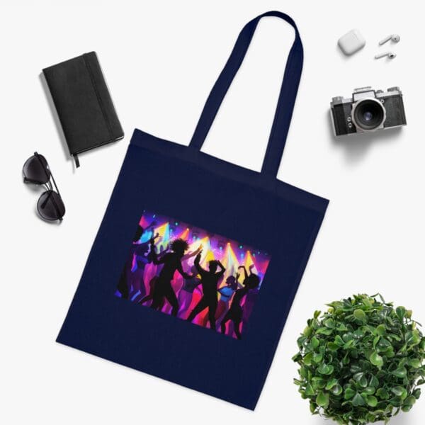 Organic Canvas Tote Bag Vibrant Nightlife Celebration" Canvas Bag - Image 18