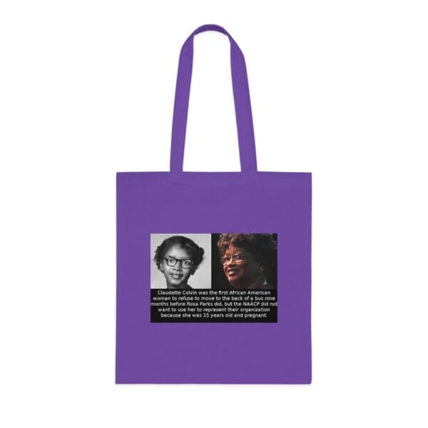 Cotton Canvas Tote Bag "Defy with Dignity – Carry Claudette Colvin’s Courage - Image 22