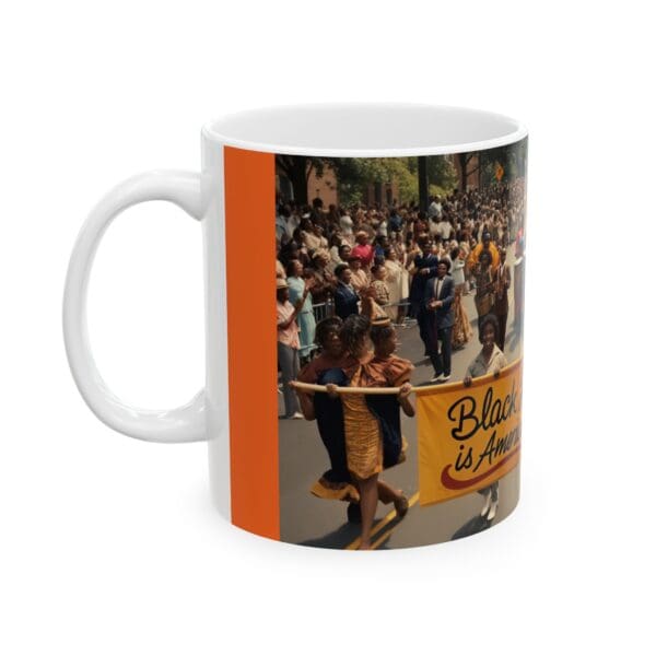 Ceramic Mug, (11oz, 15oz) Drumming for Change, Marching for Truth" - Image 3