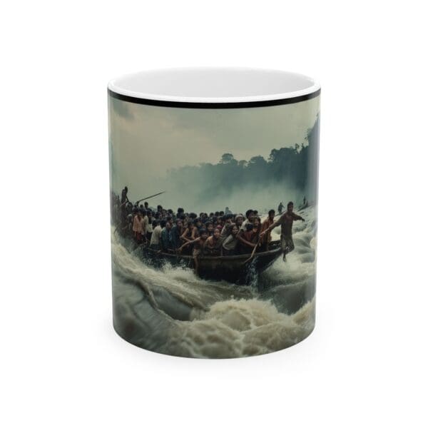 Ceramic Mug, (11oz, 15oz) "The Rapids May Roar, But We Row Forward"