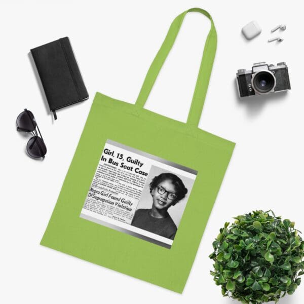 Cotton Canvas Tote Bag "Stand Strong, Stand Proud – Carry Claudette Colvin’s Courage" - Image 12