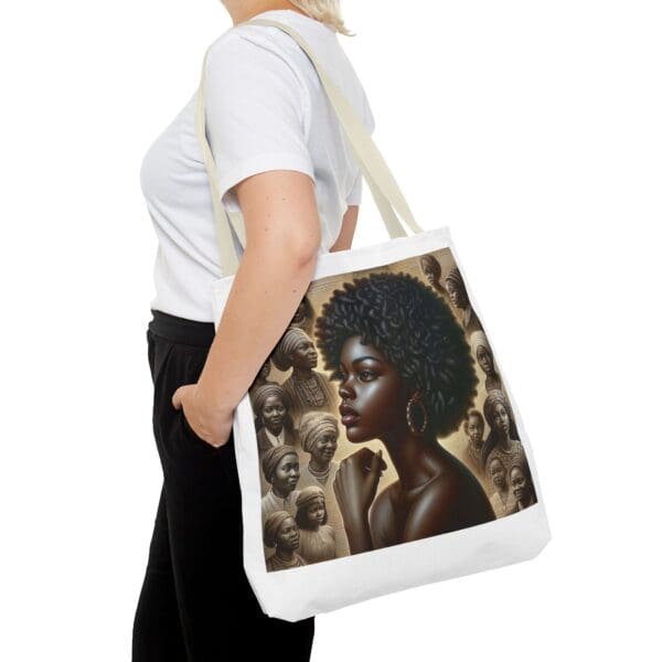 Tote Bag (AOP) "A gaze unbroken. A legacy unshaken." - Image 48
