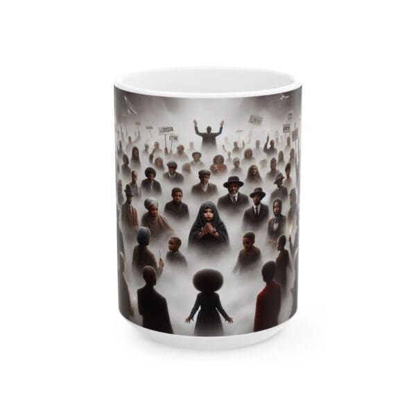 Ceramic Mug, (11oz, 15oz) "Through the Mist, We Rise" - Image 5