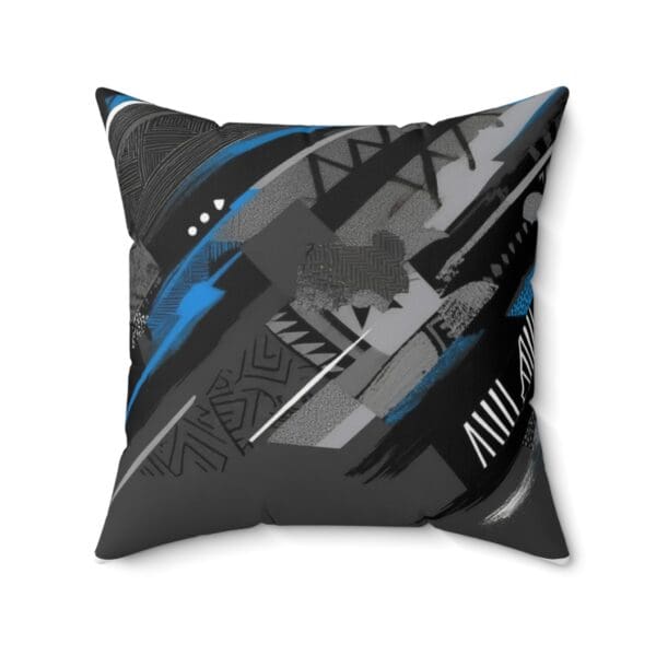 Modern Geometric Throw Pillow for Home Decor | Abstract Black and Blue Design "Make a Statement, One Pillow at a Time. - Image 10