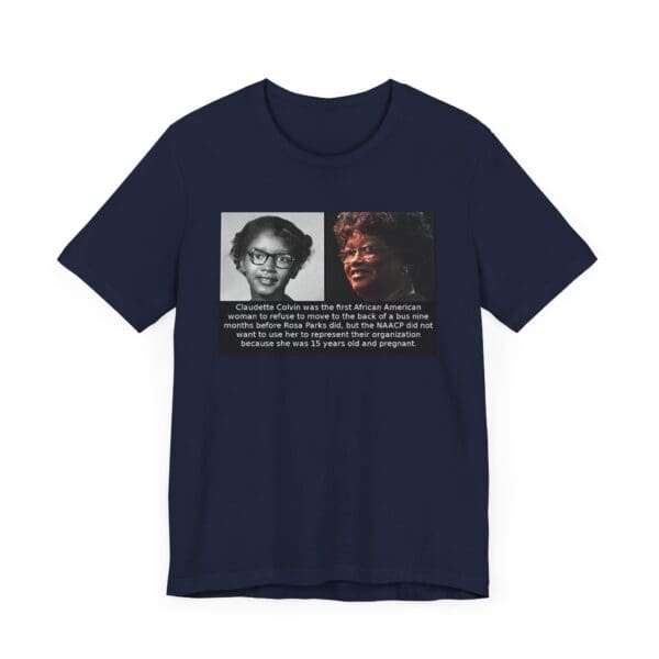 Unisex Jersey Short Sleeve Tee "Before Rosa Parks, There Was Claudette Colvin" - Image 51