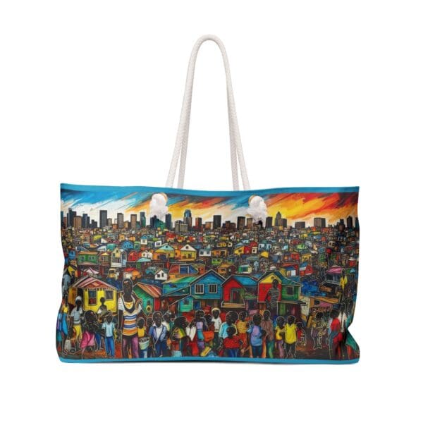 Colorful Urban Art Weekender Bag - Perfect for Travel & Weekend Getaways "Every Journey, an Artistic Escape."