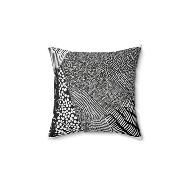 Modern Abstract Throw Pillow - Black & White Décor 🛋️ “Sleek Contrast. Timeless Comfort.” ✨ - Image 2