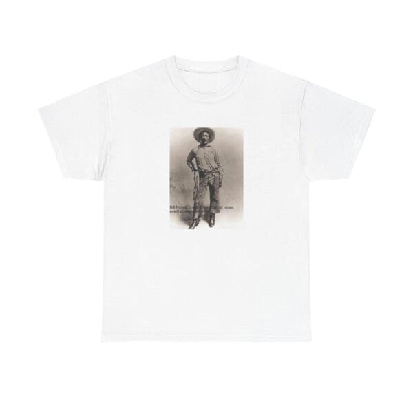 Unisex Heavy Cotton Tee "Bill Pickett: The Bulldogging Legend Lives On."
