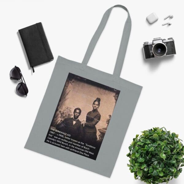 Cotton Canvas Tote Bag "Sundance Kid & Etta Place: Ride with Outlaw Legends!" - Image 6