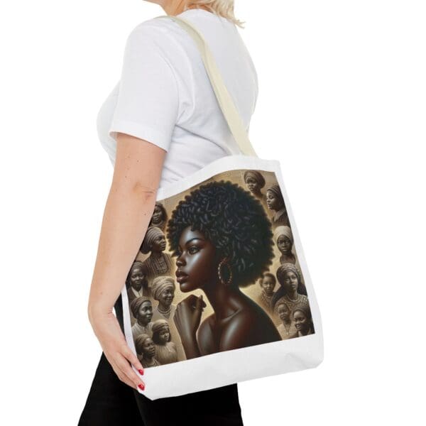 Tote Bag (AOP) "A gaze unbroken. A legacy unshaken." - Image 44