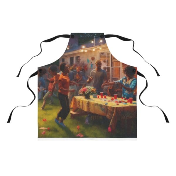 Outdoor Party Apron – Vibrant BBQ and Gathering Design "Where Every Table Holds a Story."