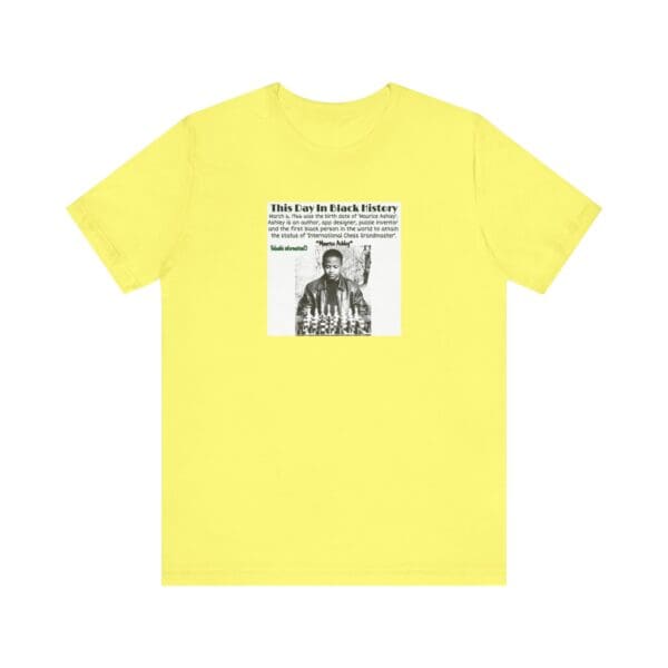 Unisex Jersey Short Sleeve Tee "Honoring Maurice Ashley—Where Genius Meets the Board." - Image 29