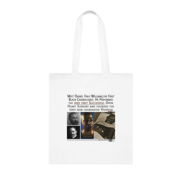 Cotton Canvas Tote Bag Heart of a Pioneer—Carry the Legacy of Daniel Hale Williams”