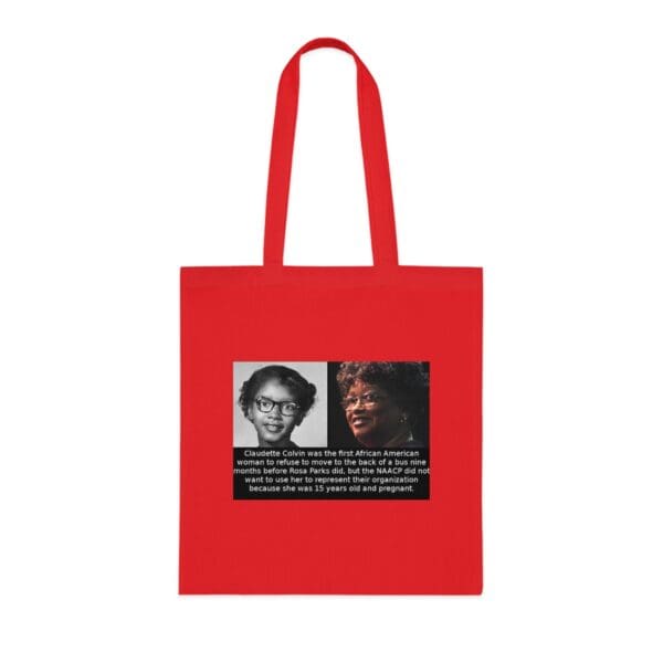 Cotton Canvas Tote Bag "Defy with Dignity – Carry Claudette Colvin’s Courage - Image 25