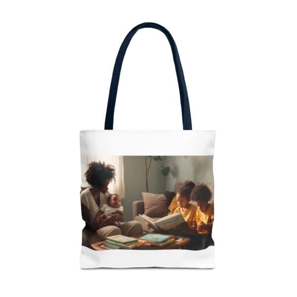 Tote Bag (AOP) “She Holds the Future. They Read the Past.” - Image 57