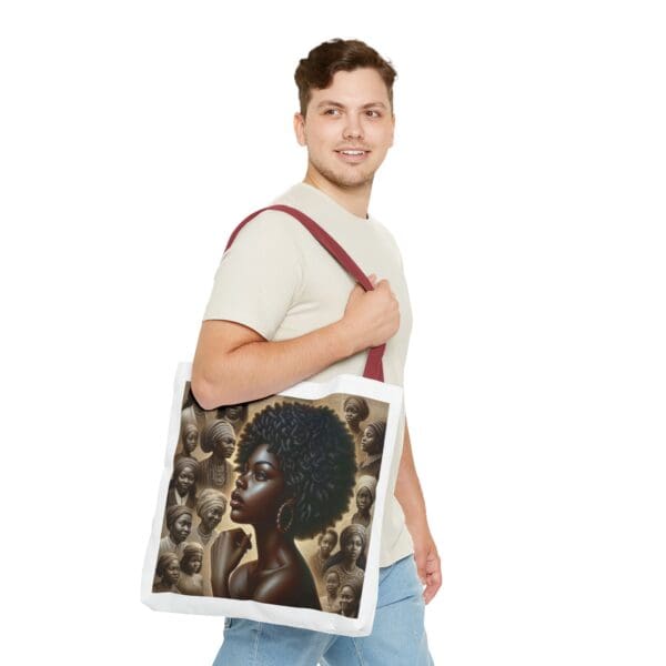 Tote Bag (AOP) "A gaze unbroken. A legacy unshaken." - Image 23