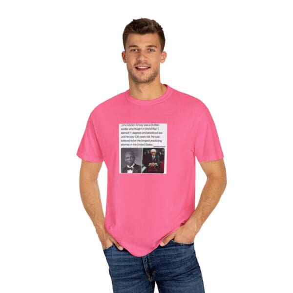 Unisex Garment-Dyed T-shirt "John Morton-Finney: Eleven Degrees, One Unbreakable Spirit." - Image 56