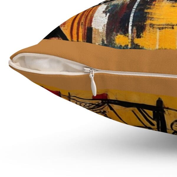 Bohemian Art Square Pillow - Colorful Decorative Cushion for Unique Home Decor Bold colors. Cozy comfort. Effortless style. - Image 12