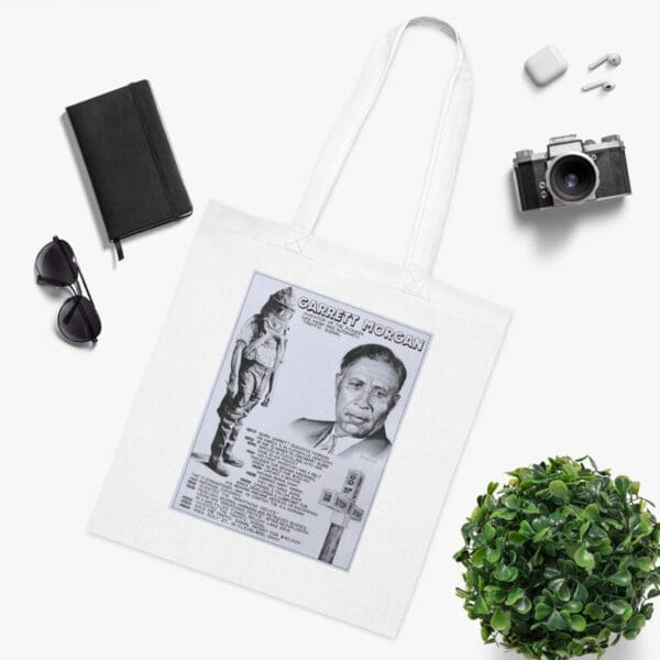 Cotton Canvas Tote Bag "Signal for Change – Carry Garrett Morgan’s Legacy" - Image 3