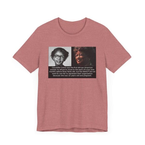 Unisex Jersey Short Sleeve Tee "Before Rosa Parks, There Was Claudette Colvin" - Image 11