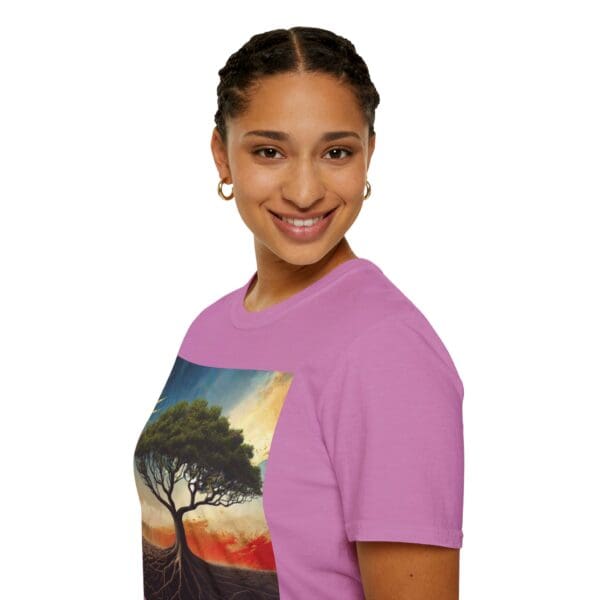 Unisex Softstyle T-Shirt with Inspirational Tree Design - Nature Lover Gift - Image 74