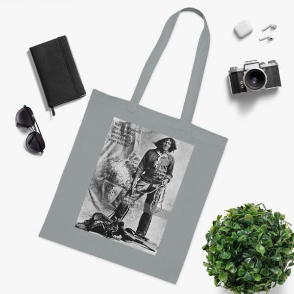 Cotton Canvas Tote Bag "Ride with Legacy – Carry Nat Love’s Spirit" - Image 6