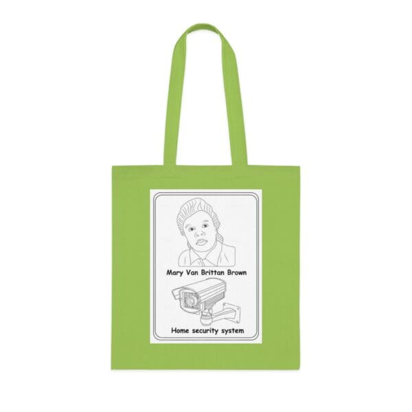 Cotton Canvas Tote Bag "Invent the Future – Wear the Legacy of Marie Van Brittan Brown" - Image 10