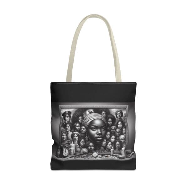 Tote Bag (AOP) “One Woman’s Strength. Generations Stand Behind Her.” - Image 23