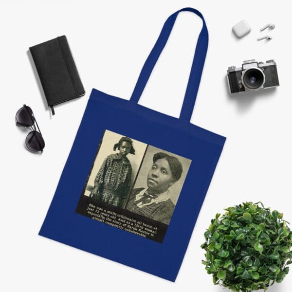 Inspiring Cotton Tote Bag -  "Rich Legacy in Every Stitch – Carry Sarah Rector’s Success" - Image 15