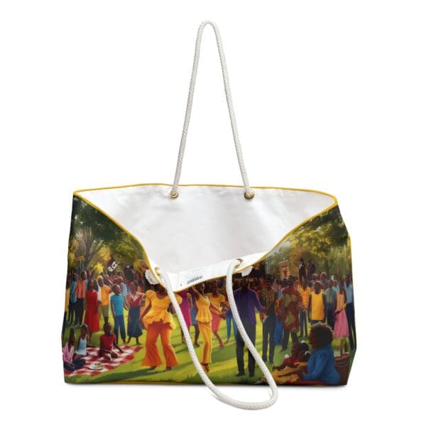 Weekender Bag "From the Roots to the Rhythm—Honor the Journey." - Image 3