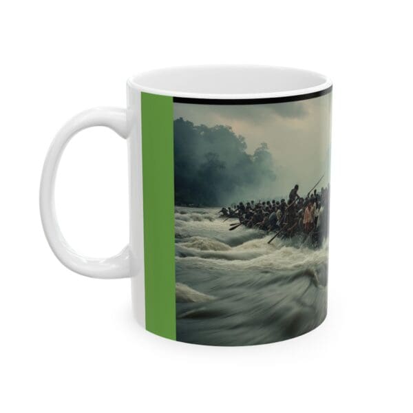 Ceramic Mug, (11oz, 15oz) "The Rapids May Roar, But We Row Forward" - Image 3