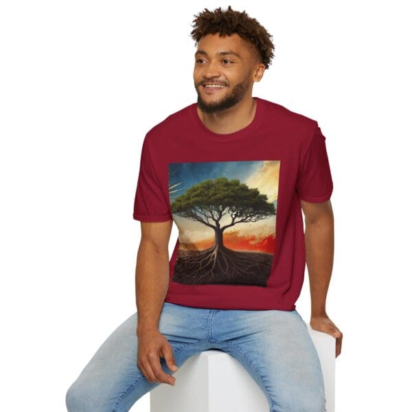 Unisex Softstyle T-Shirt with Inspirational Tree Design - Nature Lover Gift - Image 117