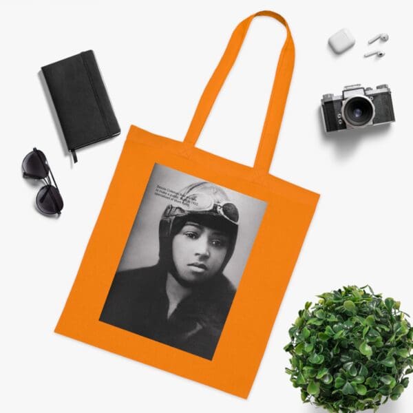 Cotton Canvas Tote Bag "Soar Boldly – Carry the Legacy of Bessie Coleman" - Image 9