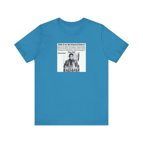 Unisex Jersey Short Sleeve Tee "Honoring Maurice Ashley—Where Genius Meets the Board." - Image 33