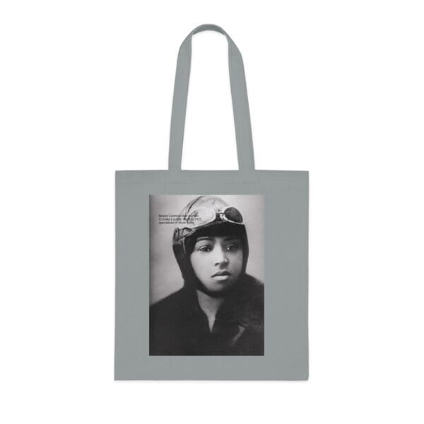 Cotton Canvas Tote Bag "Soar Boldly – Carry the Legacy of Bessie Coleman" - Image 4