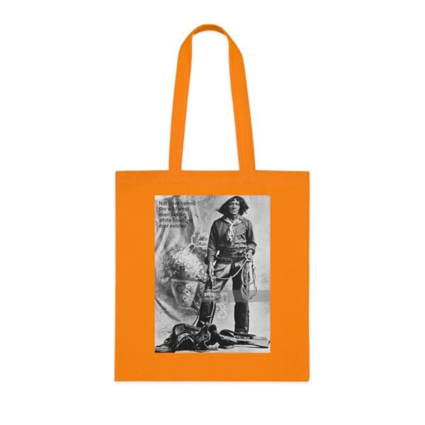 Cotton Canvas Tote Bag "Ride with Legacy – Carry Nat Love’s Spirit" - Image 7