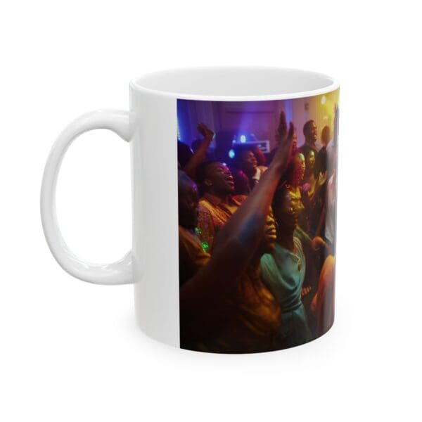 Ceramic Mug, (11oz, 15oz) "The Spirit of Togetherness, The Rhythm of History" - Image 3