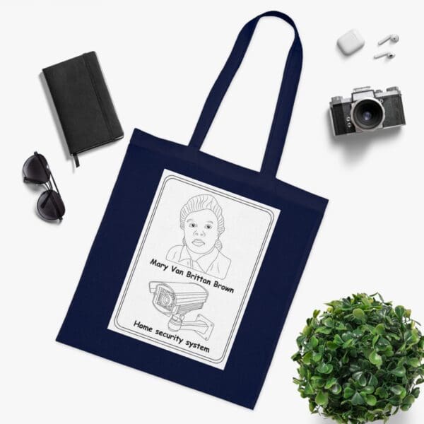 Cotton Canvas Tote Bag "Invent the Future – Wear the Legacy of Marie Van Brittan Brown" - Image 18