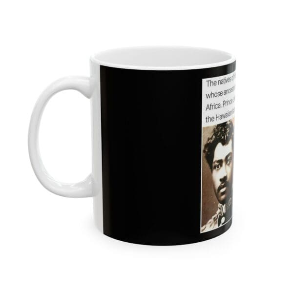 Black Mug, 15oz "Leleiohoku: A Royal Vision, A Timeless Sound." - Image 3