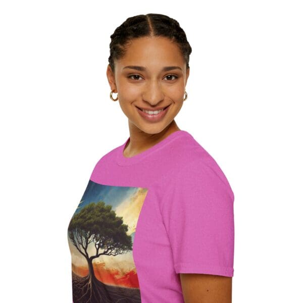 Unisex Softstyle T-Shirt with Inspirational Tree Design - Nature Lover Gift - Image 82
