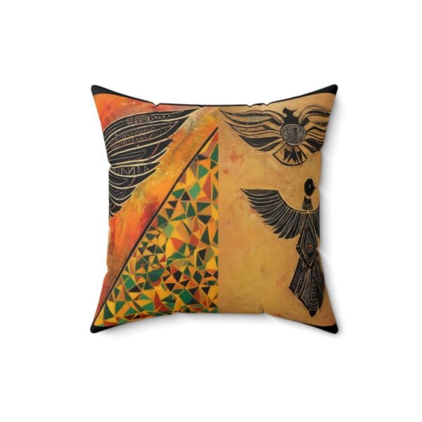 Egyptian-Inspired Decorative Pillow | Artistic Square Cushion with Ankh & Hieroglyphs Ancient symbols. Modern elegance. - Image 5