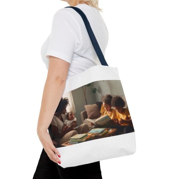 Tote Bag (AOP) “She Holds the Future. They Read the Past.” - Image 56