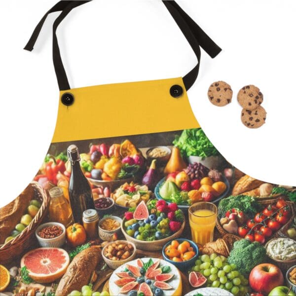Apron (AOP) "Cooking with Color, Serving with Culture." - Image 2