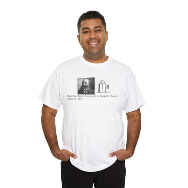 Unisex Heavy Cotton Tee "Alexander Miles: Elevating Innovation, One Step at a Time." - Image 7
